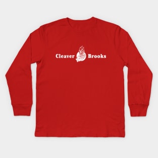 Retro Cleaver Brooks Boiler Logo Kids Long Sleeve T-Shirt